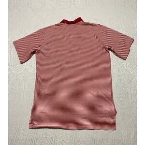 Polo Ralph Lauren Mens Large Red White Striped Crest Logo Polo Shirt Vintage USA